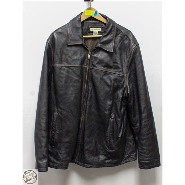 MENS XL WILKE-RODRIGUEZ HEAVY LEATHER JACKET