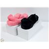 Image 1 : NEW WOMEN'S FUZZY SLIPPERS 1PINK 1 BLACK SIZE 10