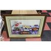 Image 1 : FRAMED TABLE DINING SCENE PROFESSIONALLY MATTED &