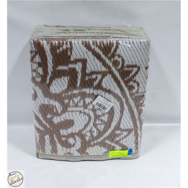 NEW AMAZIOT WATERPROOF OUTDOOR RUG BROWN 8X10FT