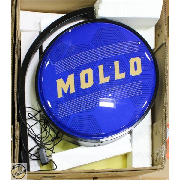 NEW MOLLO LIGHT UP 3D WALL DISPLAY, 17 IN DIAMETER