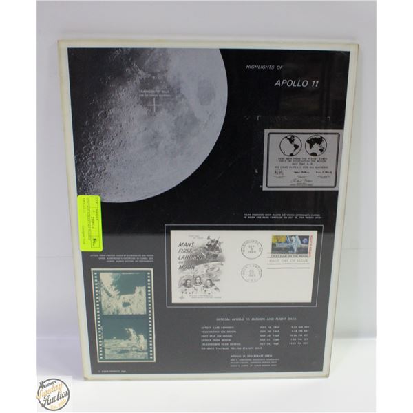 VINTAGE ALRAN 1969 FRAMED APOLLO 11