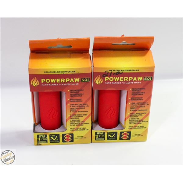NEW 2 POWERPAW HANDWARMERS