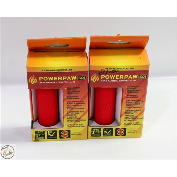 NEW 2 POWERPAW HANDWARMERS