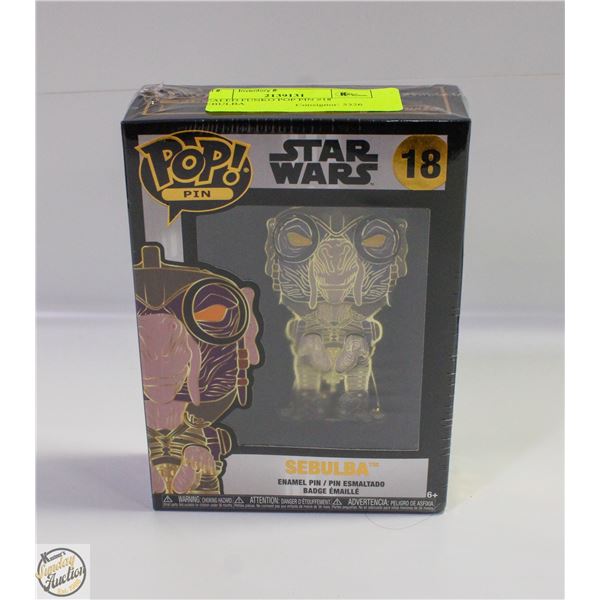 SEALED FUNKO POP PIN #18 SEBULBA
