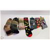 Image 1 : NEW 10 PAIR MEN'S SOCKS W/NEW 4 PAIR NOVELTY