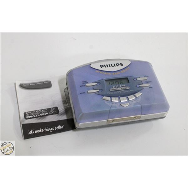 PHILLIPS DYNAMIC BOOST WALKMAN TESTED WORKING