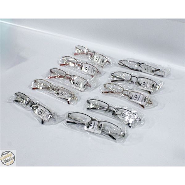 NEW READING GLASSES 1.75 MAG 10 PAIRS