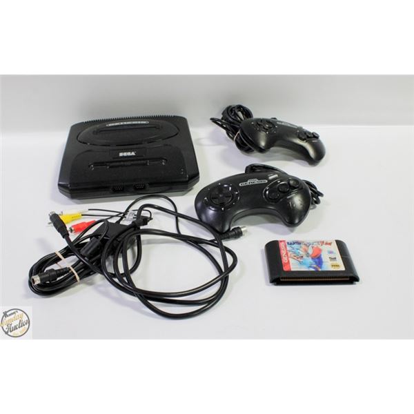 SEGA GENESIS CONSOLE/CONTROLLERS/GAME
