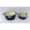 Image 1 : ENAMELED CAST IRON POT SET