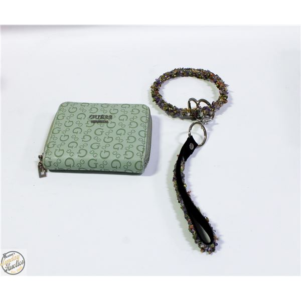 ESTATE GUESS WALLET + GENUINE GEMSTONE