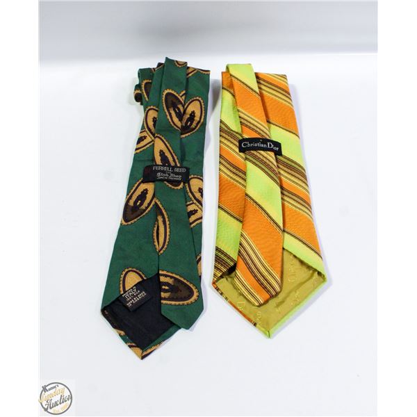 ESTATE CHRISTIAN DIOR SILK NECK TIE +