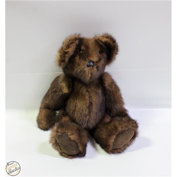 GENUINE FUR ARTOCULATING BEAR HANDMADE