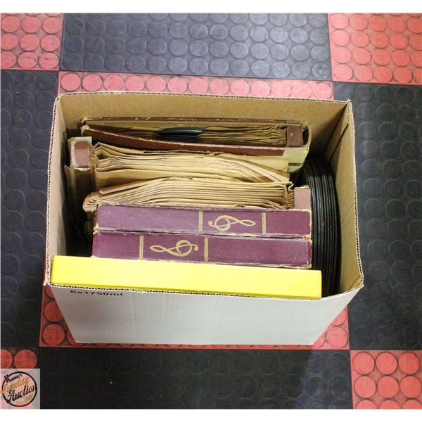 BOX OF OLD RECORDS