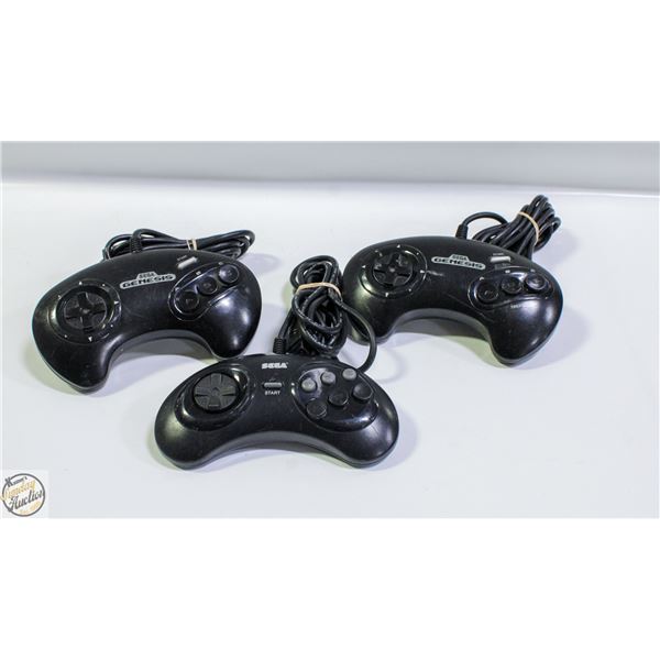 3 SEGA GENESIS CONTROLLERS