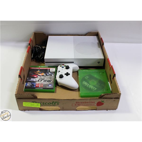 XBOX ONE S CONSOLE WITH 2 GAMES HAS BEEN