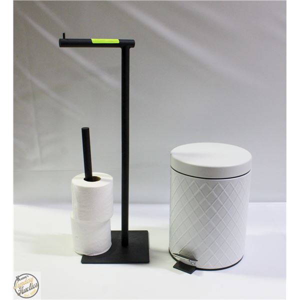 TOILET PAPER STAND AND WASTE BASKET