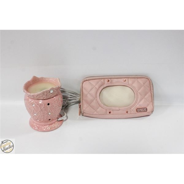 PINK WET WIPE HOLDER SOLD WITH WAX MELTER