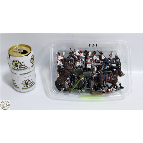 23 LEAD SOLDIERS WITH 2 HORSES