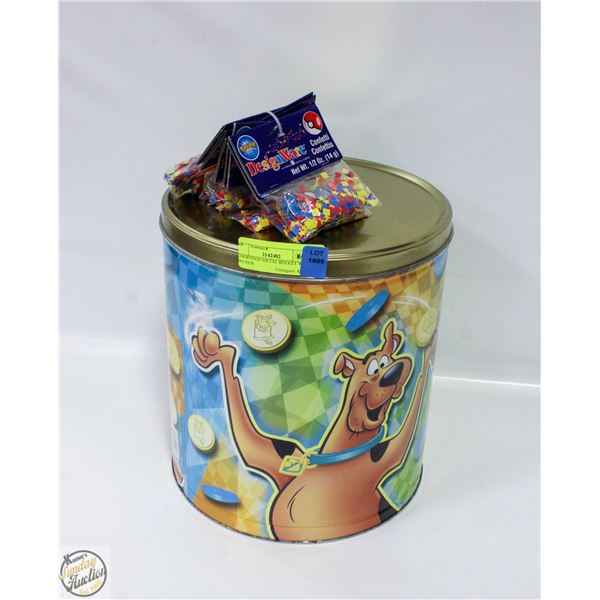 SCOOBYDOO METAL BUCKET WITH 1999 NEW