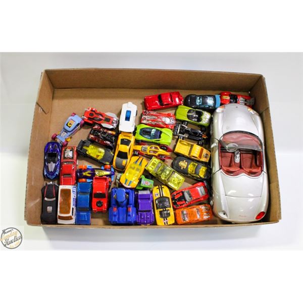 FLAT OF DIECAST TOY CARS VINTAGE - MODERN