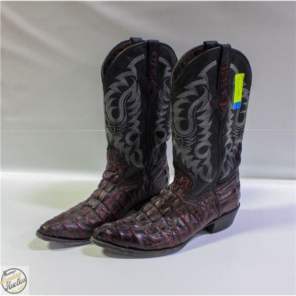 MENS SZ 11 TEXAS LEGACY HANDMADE ALLIGATOR