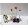 Image 1 : METAL 3 CANDLE ELECTRIC LAMP WITH EXTRA BULBS
