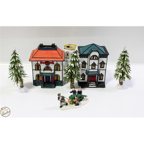 CHRISTMAS VILLAGE TEALIGHT HOUSES