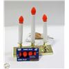 Image 1 : METAL 3 CANDLE ELECTRIC LAMP WITH EXTRA BULBS