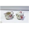 Image 1 : PAIR OF MATCHING SWAN POTTERY CREAM+SUGAR
