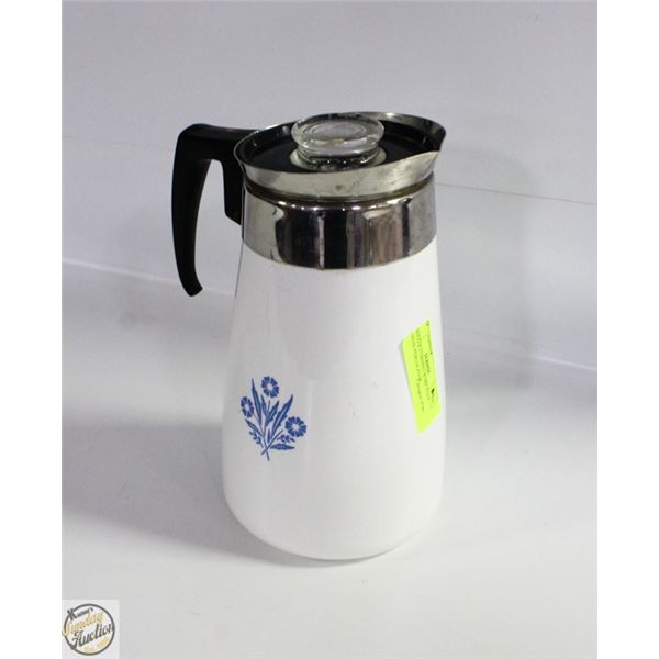 VINTAGE CORNING WARE 9 CUP COFFEE PERCOLATOR