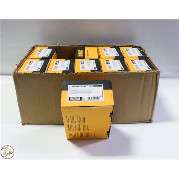 CASE OF DEWALT LAG SHEILDS