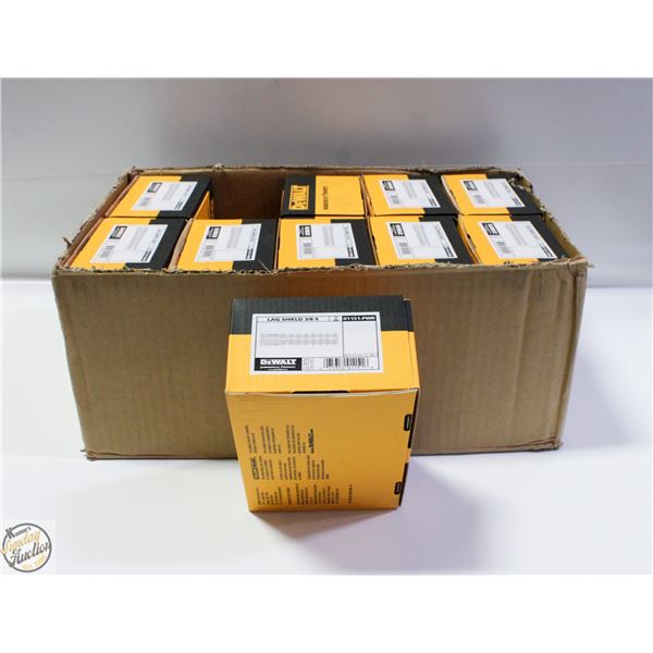 CASE OF DEWALT LAG SHEILDS