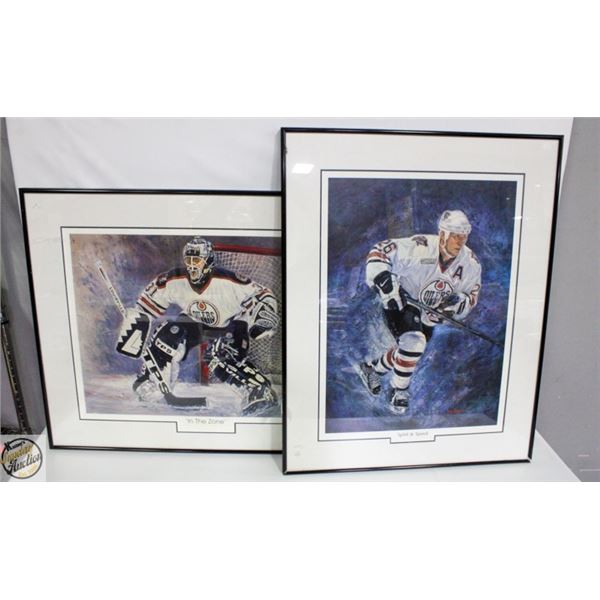 OILERS TAG KIM LARGE 24 INCH FRAMED