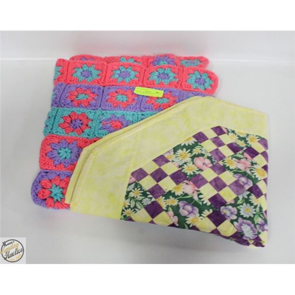GRANNY SQUARE AFGHAN & PATCHWORK QUILT