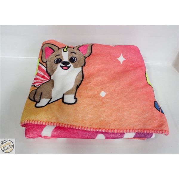 JUSTICE FLEECE SUPER SOFT BLANKET-ESTATE