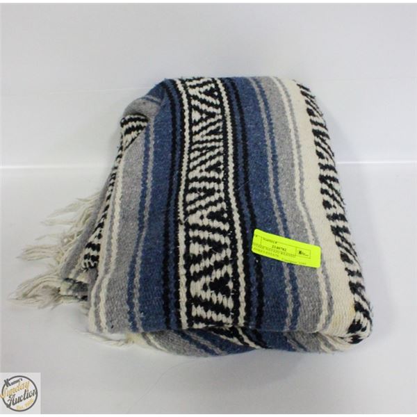 VINTAGE NAVAJO WEAVED BLANKET-ESTATE