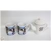 Image 1 : TIM HORTONS TEA POT WITH COLLECTOR MUGS