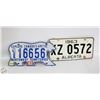 Image 1 : 2 LICENSE PLATES - 1963 ALBERTA
