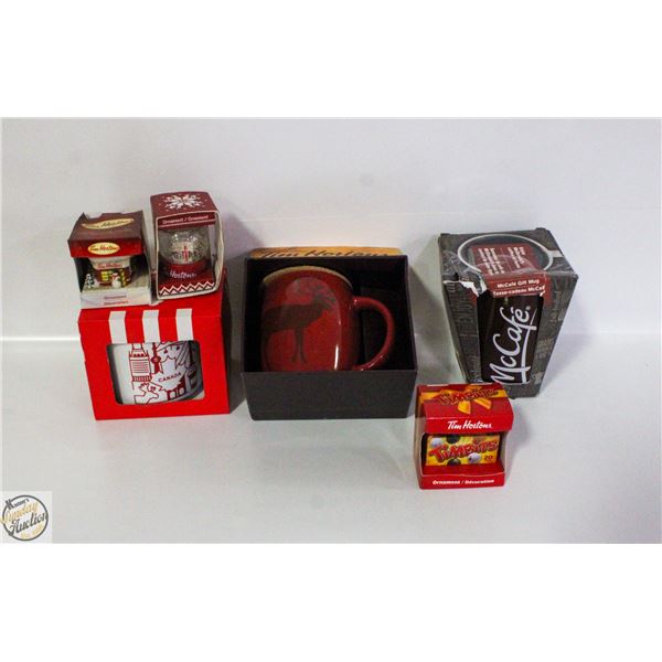 2 NEW TIM HORTONS CUPS/MCCAFE CUP AND