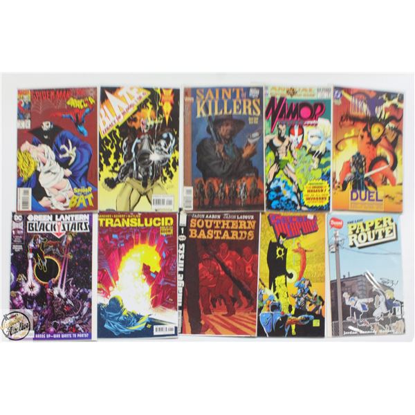 #1 ISSUE COMIC LOT, MARVEL, DC, INDY, 10 BOOKS