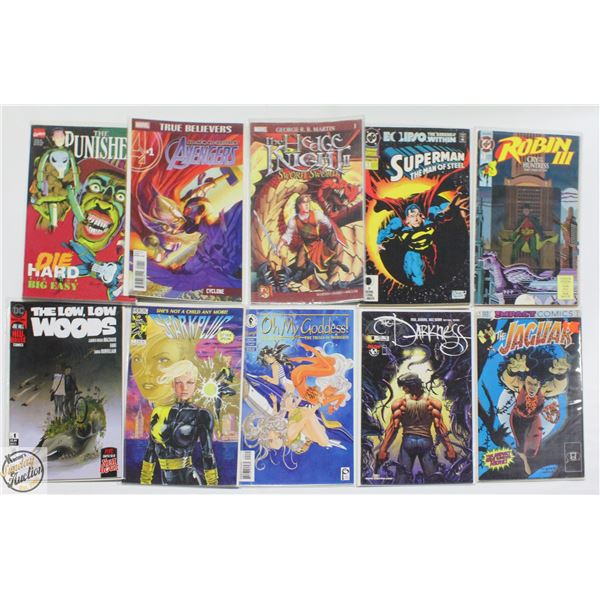 #1 ISSUE COMIC LOT, MARVEL, DC, INDY, 10 BOOKS