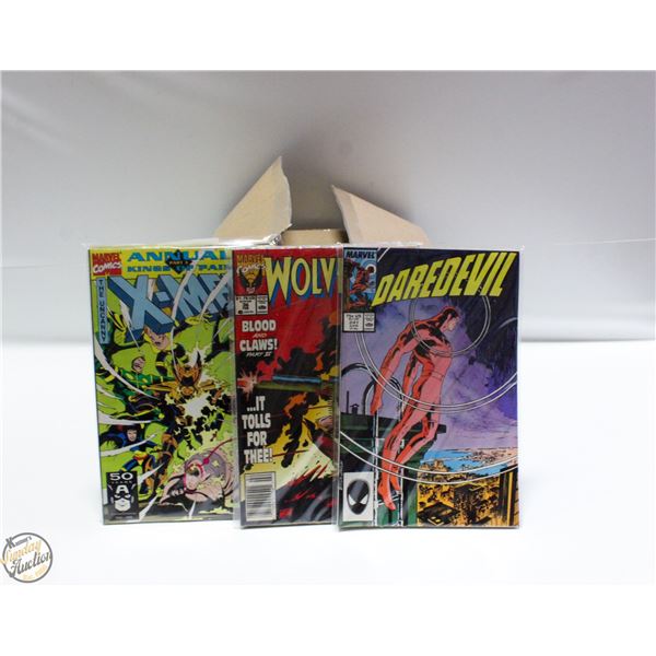 BOX OF 150 USED/MIXED LOT COMICS