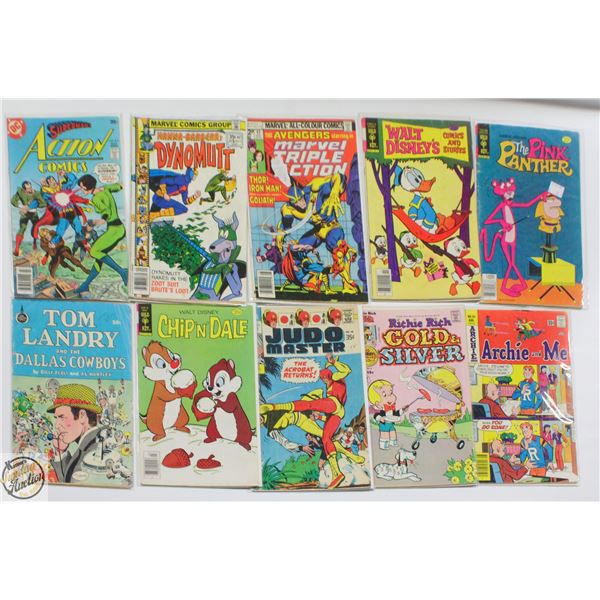 35 CENT COVER COMIC LOT, 10 BOOKS