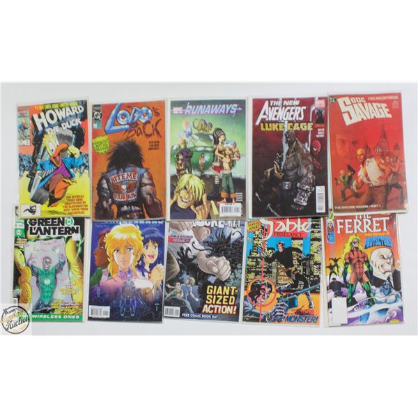 #1 ISSUE COMIC LOT, MARVEL, DC, INDY, 10 BOOKS