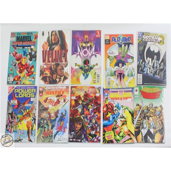 #1 ISSUE COMIC LOT, MARVEL, DC, INDY, 10 BOOKS