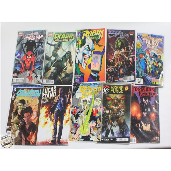 #1 ISSUE COMIC LOT, MARVEL, DC, INDY, 10 BOOKS
