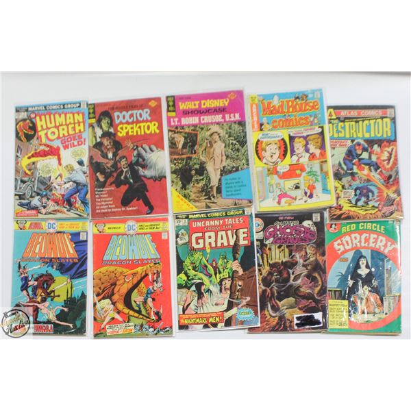 25 CENT COVER COMIC LOT, 10 BOOKS