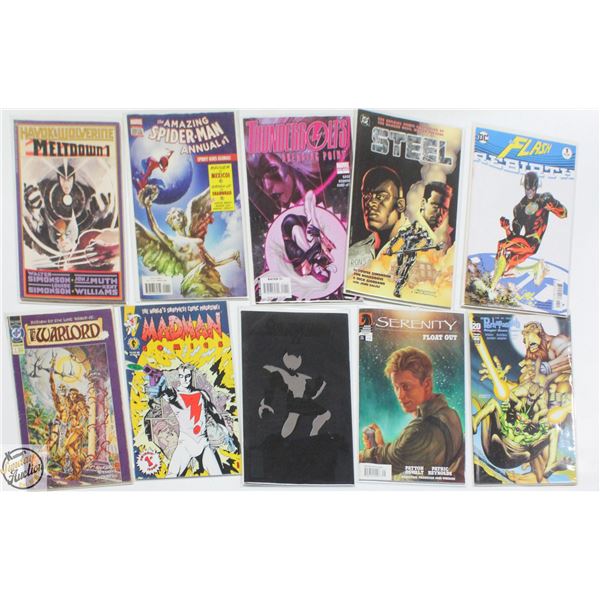 #1 ISSUE COMIC LOT, MARVEL, DC, INDY, 10 BOOKS
