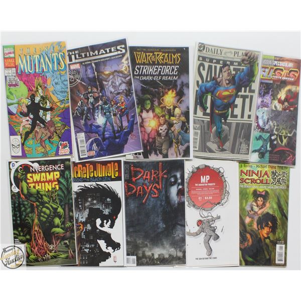 #1 ISSUE COMIC LOT, MARVEL, DC, INDY, 10 BOOKS